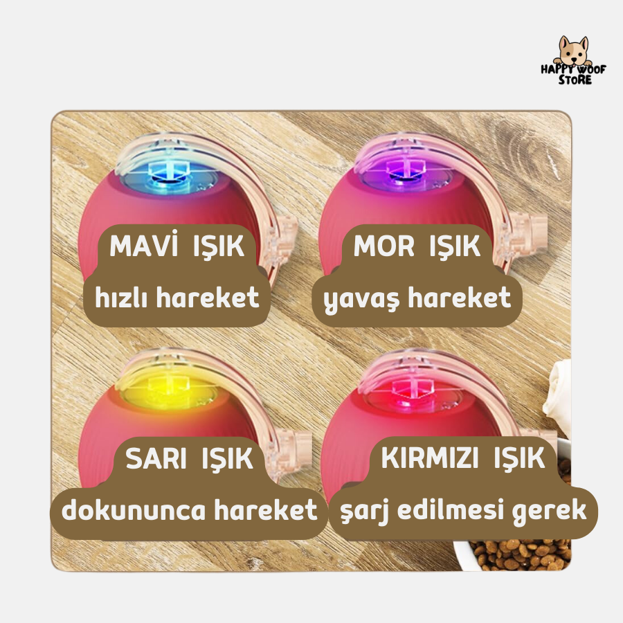 🐾 Hareketle Aktifleşen, Sensörlü Akıllı Kedi & Köpek Topu 🎉