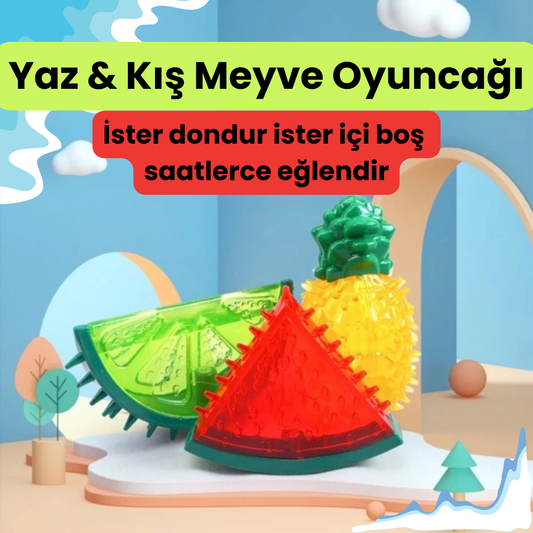 🍉 Köpek Çiğneme Dondurulabilir Oyuncak - Diş Çıkarma ve Serinletici Eğlence 🌬️