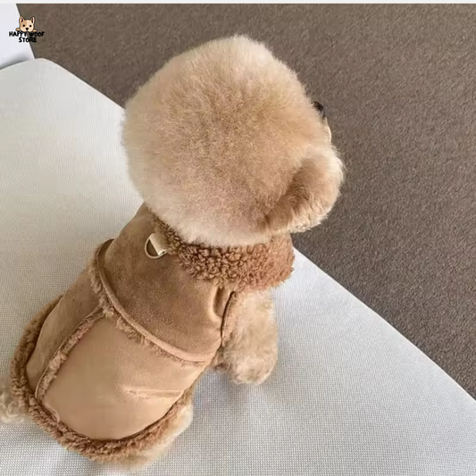 🐾 Süet ve Peluş Evcil Hayvan Montu – Hem Kediler Hem Köpekler İçin! ❄️✨