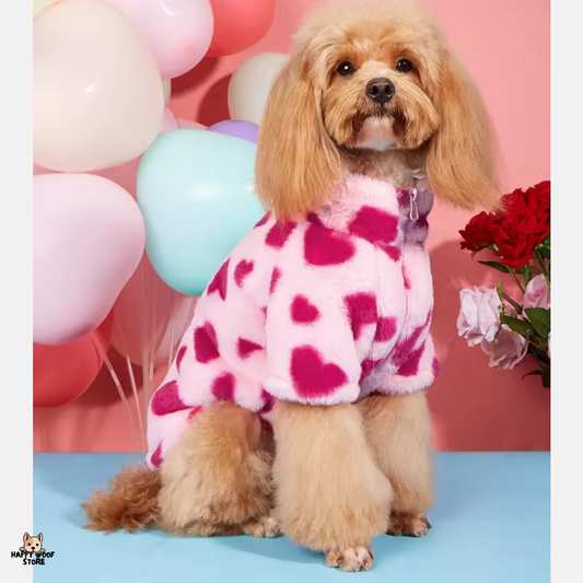 💖 Sevgililer Günü Özel! Kalpli Peluş Hırka 🐾✨
