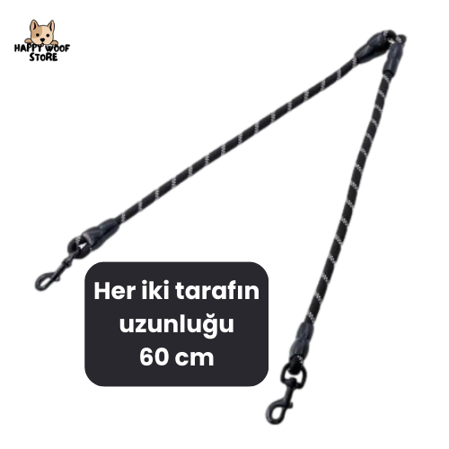 🐾 İkili Tasma Eklentisi - Çift Köpek Yürüyüşü İçin Dayanıklı Çözüm 🌟