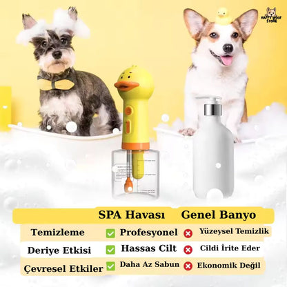 🛁 DuckySpa – Köpüklü Banyo Ördeği ile Evcil Dostunuza SPA Keyfi!