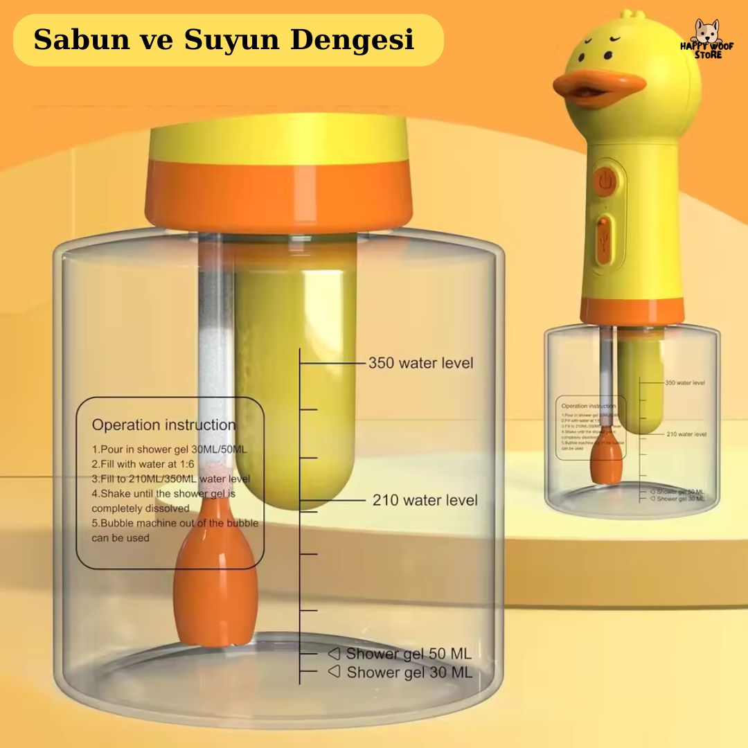 🛁 DuckySpa – Köpüklü Banyo Ördeği ile Evcil Dostunuza SPA Keyfi!